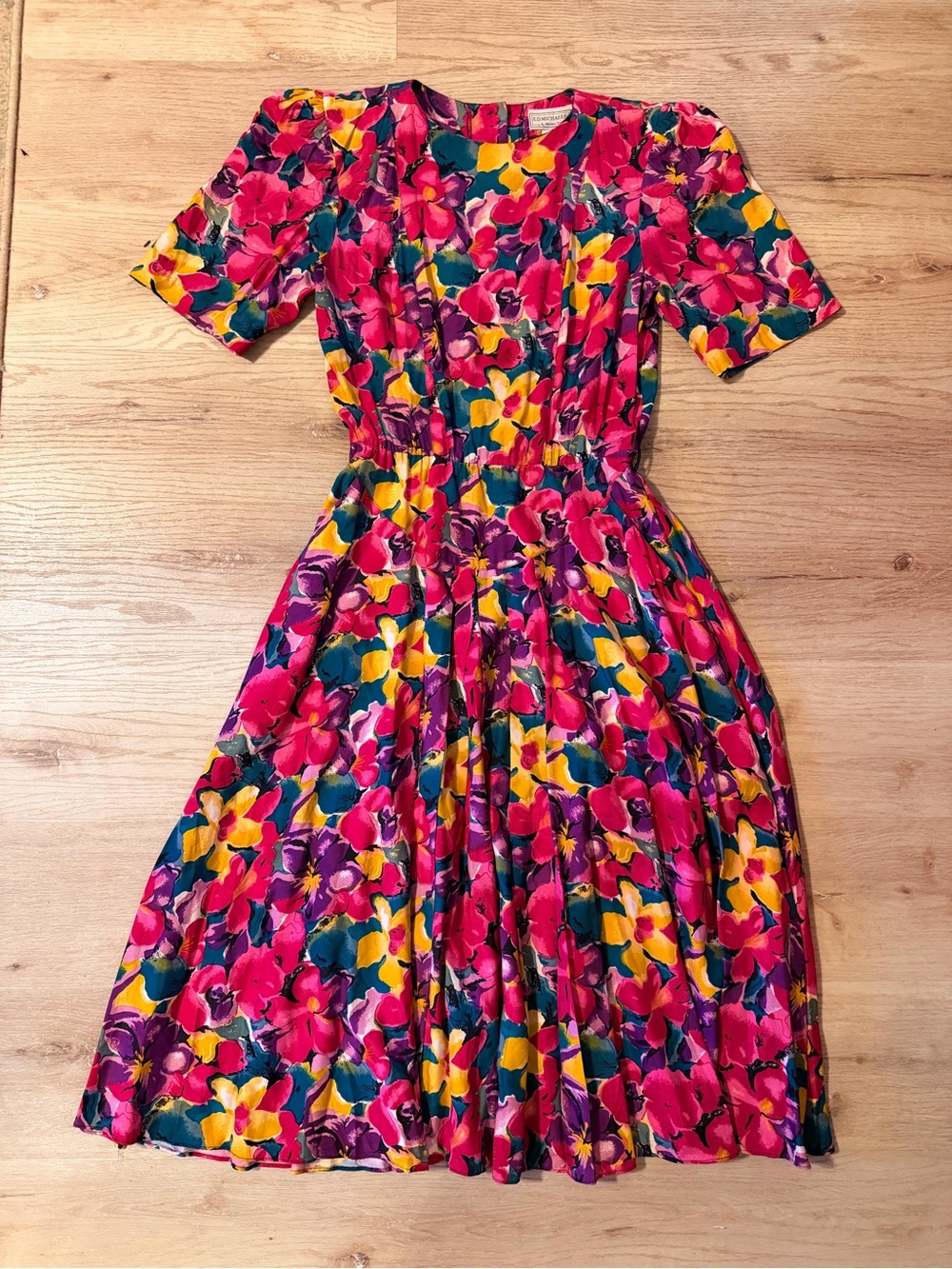Vintage E.D. Michaels Floral Maxi Dress Cottagecore size 7/8 Grandma Chic